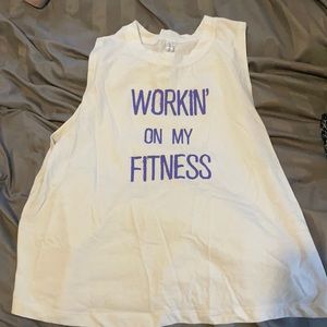“Working on my fitness” tank